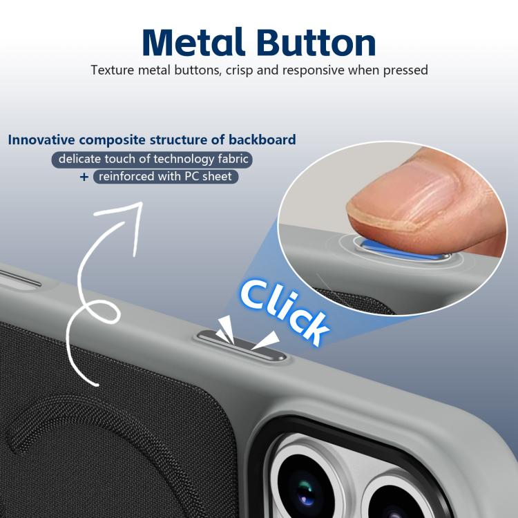 For iPhone 13 Tech Fabric Rotating Stand Magnetic Phone Case