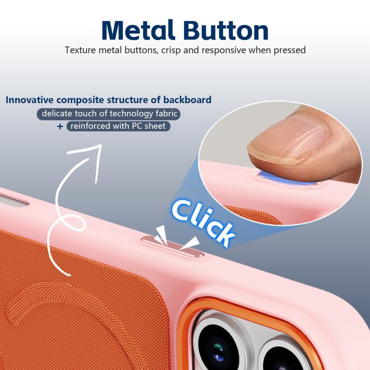 For iPhone 12 Tech Fabric Rotating Stand Magnetic Phone Case