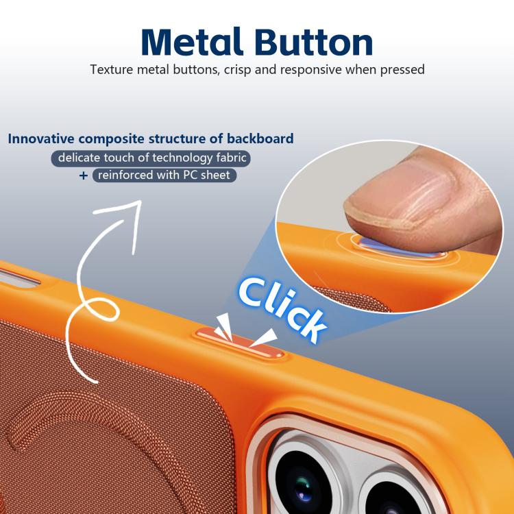 For iPhone 12 Pro Tech Fabric Rotating Stand Magnetic Phone Case
