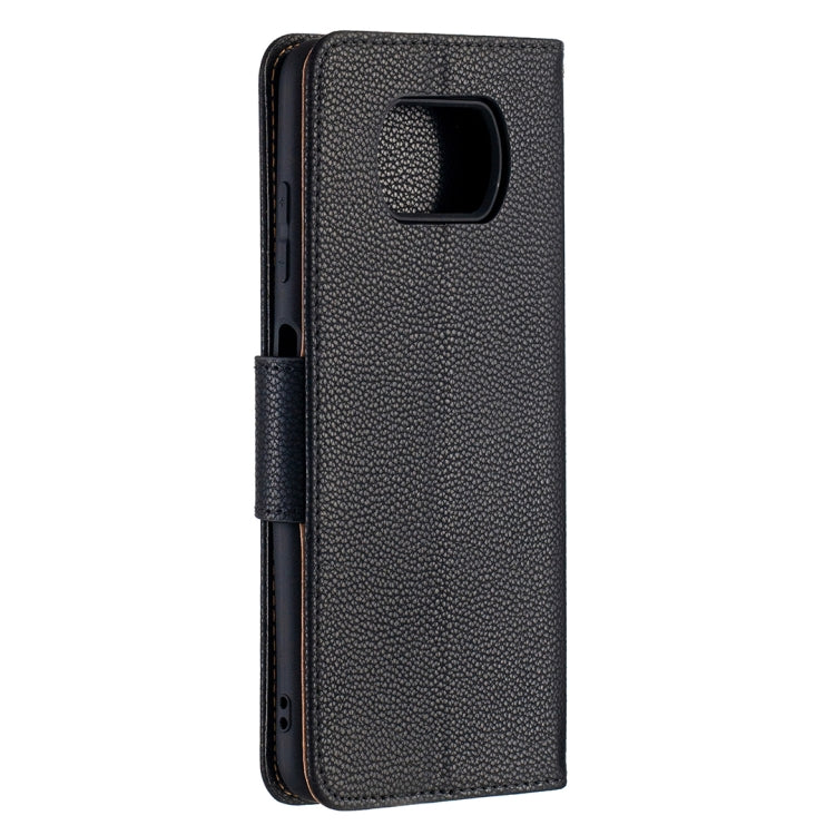 For Xiaomi Poco X3 Litchi Texture Pure Color Horizontal Flip Leather Case with Holder & Card Slots & Wallet & Lanyard