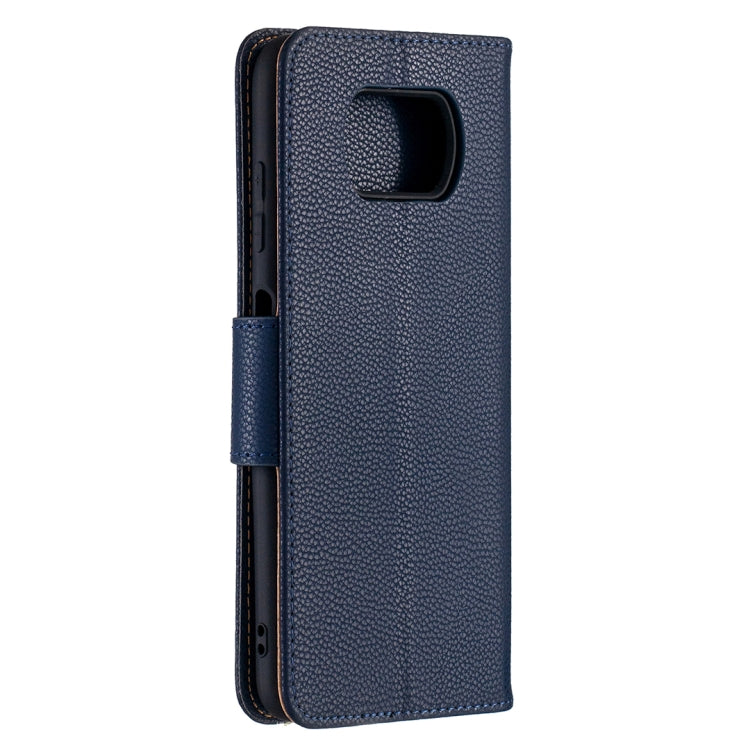 For Xiaomi Poco X3 Litchi Texture Pure Color Horizontal Flip Leather Case with Holder & Card Slots & Wallet & Lanyard