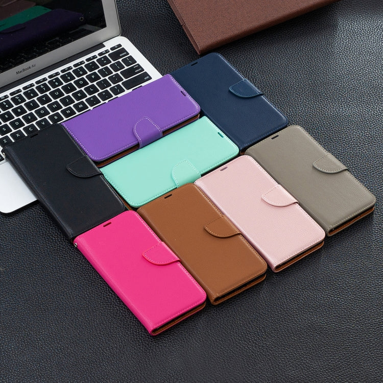 For Nokia 2.4 Litchi Texture Pure Color Horizontal Flip Leather Case with Holder & Card Slots & Wallet & Lanyard
