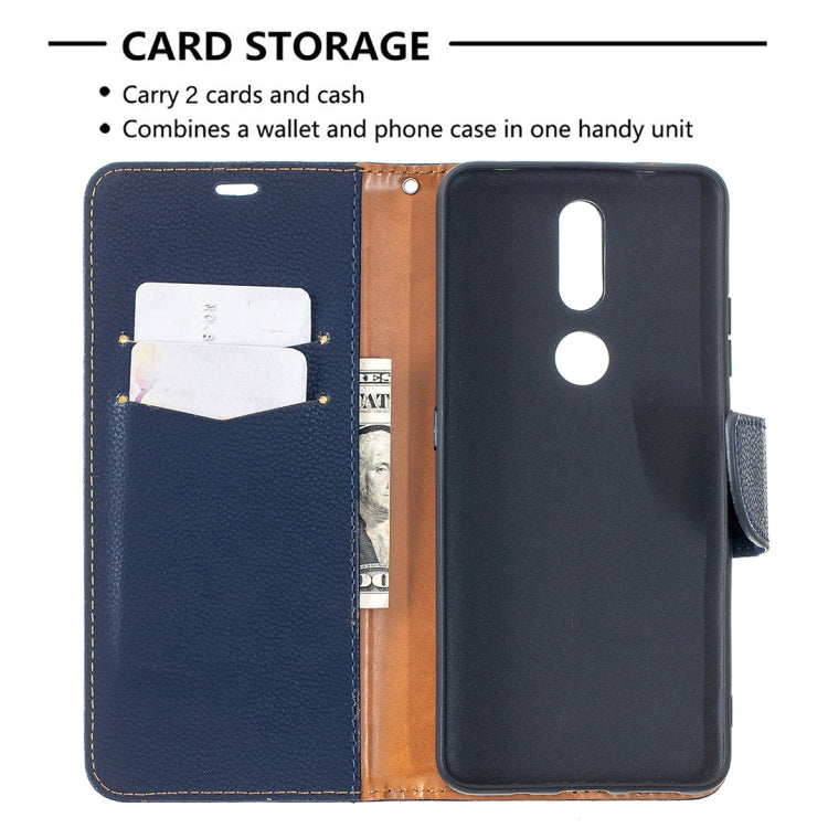 For Nokia 2.4 Litchi Texture Pure Color Horizontal Flip Leather Case with Holder & Card Slots & Wallet & Lanyard