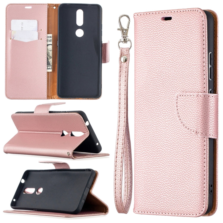 For Nokia 2.4 Litchi Texture Pure Color Horizontal Flip Leather Case with Holder & Card Slots & Wallet & Lanyard