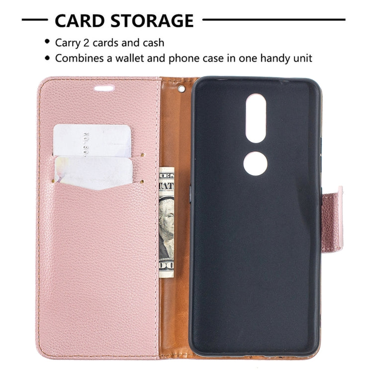For Nokia 2.4 Litchi Texture Pure Color Horizontal Flip Leather Case with Holder & Card Slots & Wallet & Lanyard