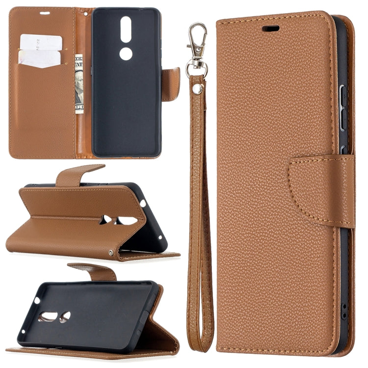 For Nokia 2.4 Litchi Texture Pure Color Horizontal Flip Leather Case with Holder & Card Slots & Wallet & Lanyard