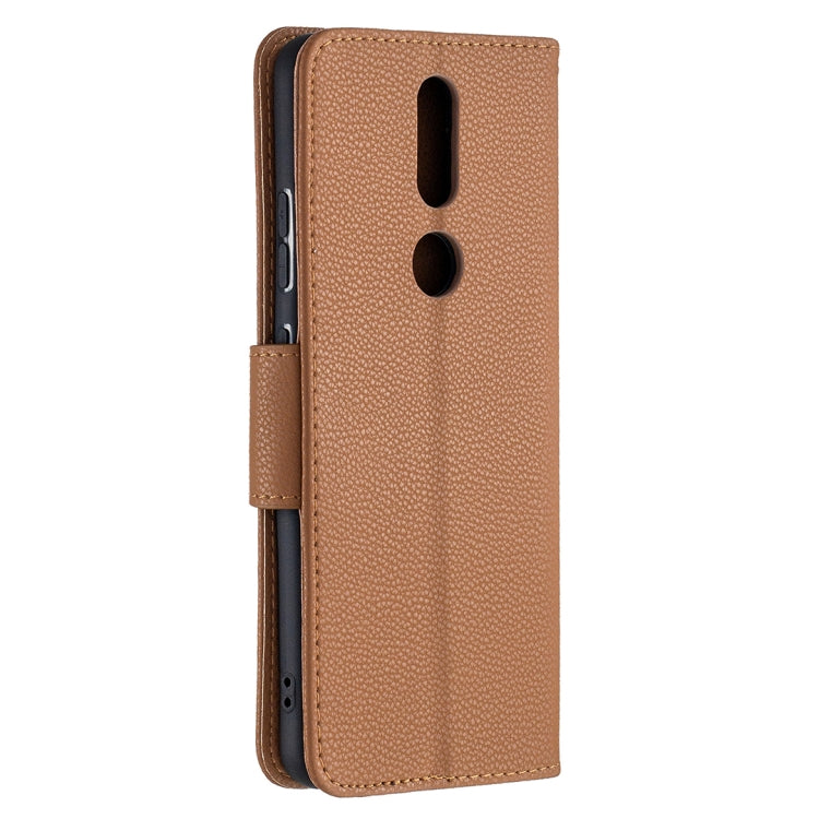 For Nokia 2.4 Litchi Texture Pure Color Horizontal Flip Leather Case with Holder & Card Slots & Wallet & Lanyard