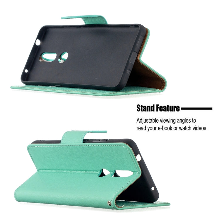 For Nokia 2.4 Litchi Texture Pure Color Horizontal Flip Leather Case with Holder & Card Slots & Wallet & Lanyard