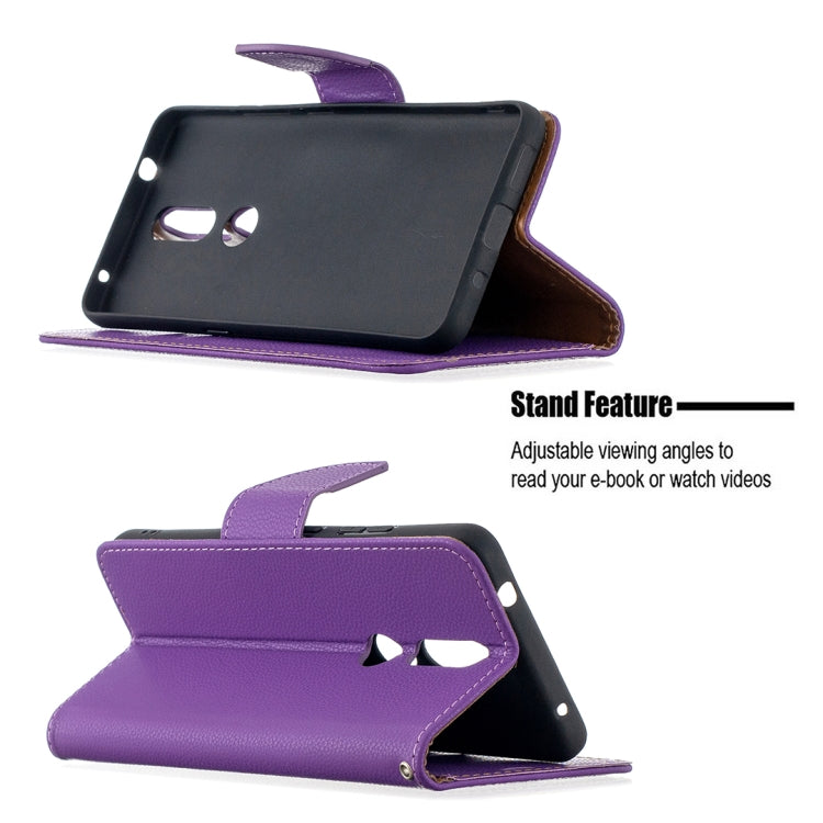 For Nokia 2.4 Litchi Texture Pure Color Horizontal Flip Leather Case with Holder & Card Slots & Wallet & Lanyard