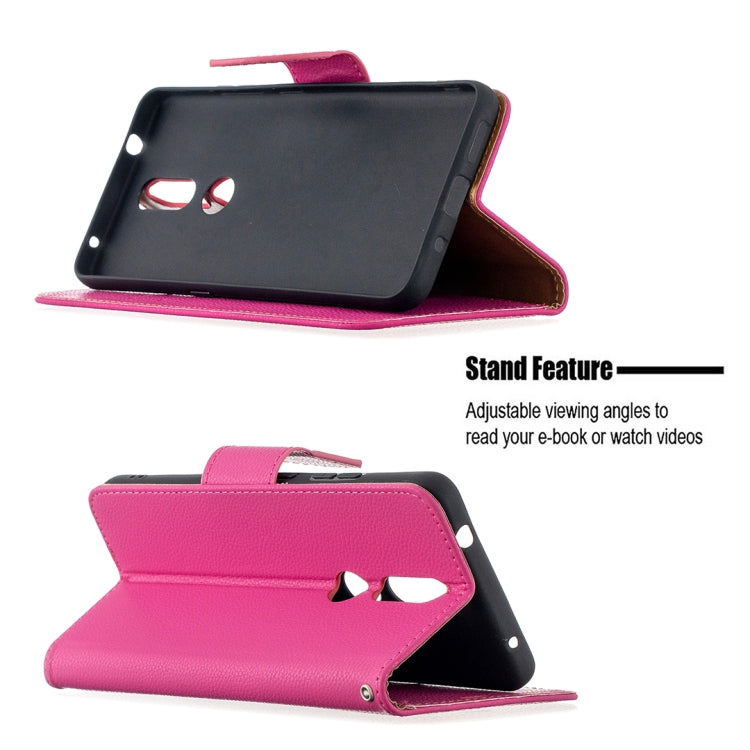 For Nokia 2.4 Litchi Texture Pure Color Horizontal Flip Leather Case with Holder & Card Slots & Wallet & Lanyard