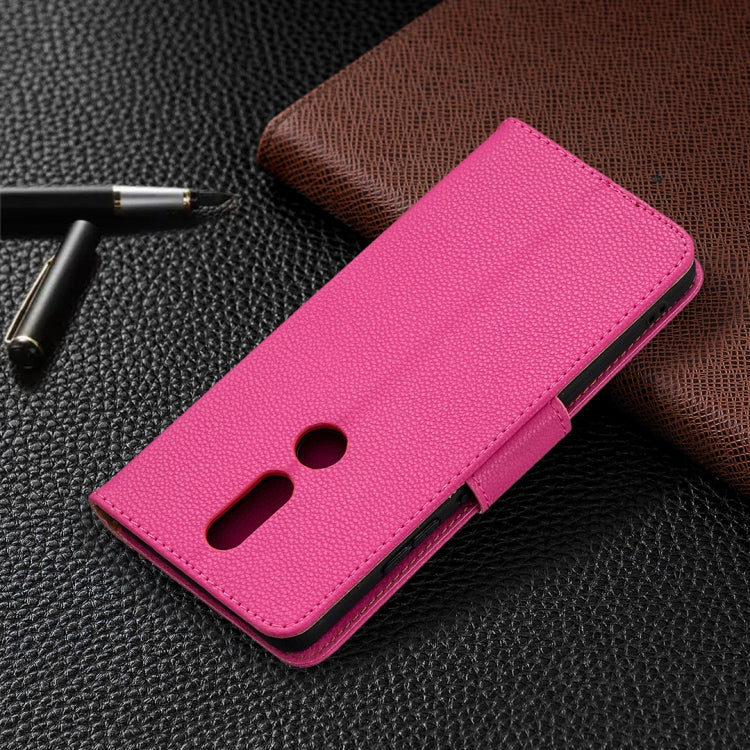 For Nokia 2.4 Litchi Texture Pure Color Horizontal Flip Leather Case with Holder & Card Slots & Wallet & Lanyard