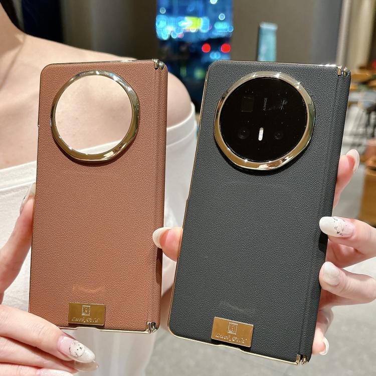 For Honor Magic V6 Electroplate Dual Axis Supercar Design PU Phone Case