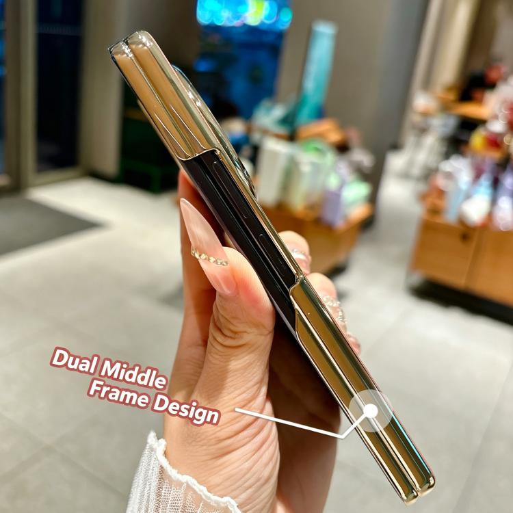 For Honor Magic V6 Electroplate Dual Axis Supercar Design PU Phone Case