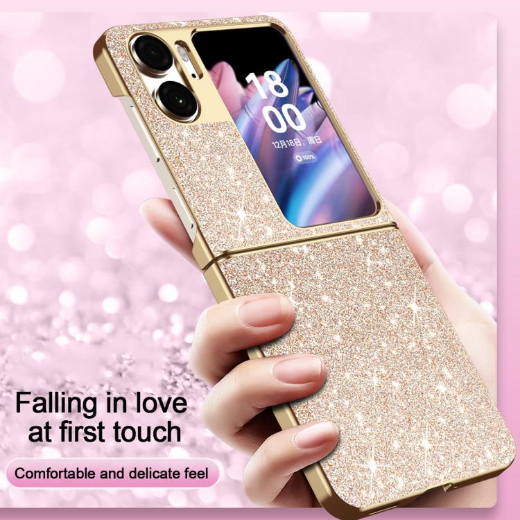 For OPPO Find N2 Flip Electroplate Glittery Shockproof Phone Case