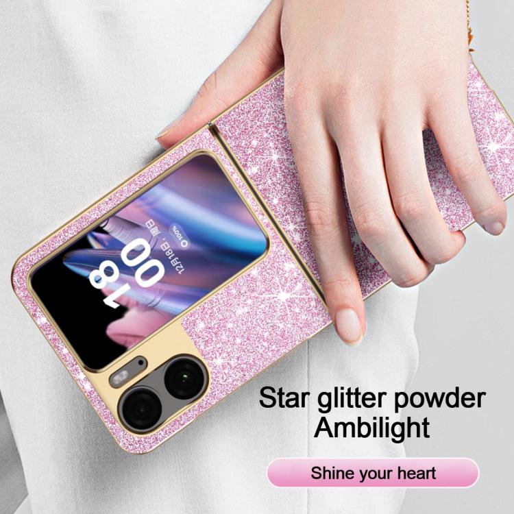 For OPPO Find N2 Flip Electroplate Glittery Shockproof Phone Case