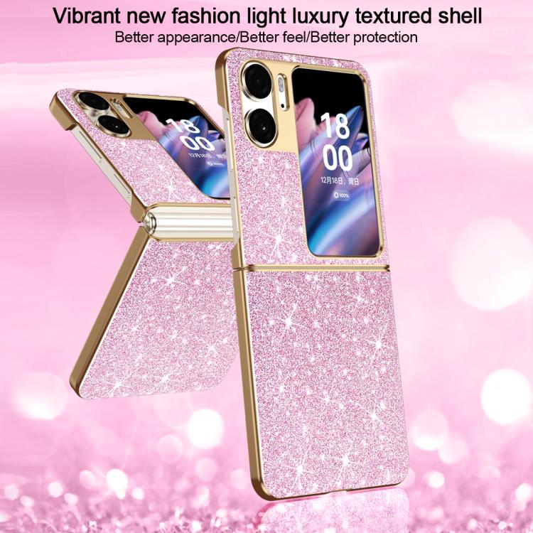For OPPO Find N2 Flip Electroplate Glittery Shockproof Phone Case