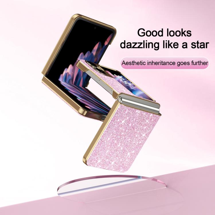For OPPO Find N2 Flip Electroplate Glittery Shockproof Phone Case