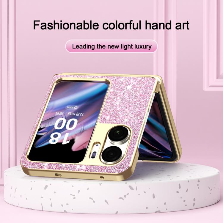 For OPPO Find N2 Flip Electroplate Glittery Shockproof Phone Case
