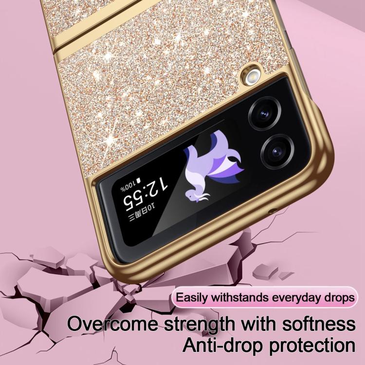 For Galaxy Z Flip4 5G Electroplate Glittery Shockproof Phone Case