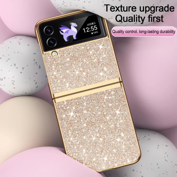 For Galaxy Z Flip4 5G Electroplate Glittery Shockproof Phone Case
