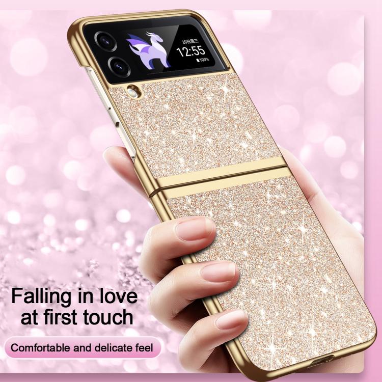 For Galaxy Z Flip4 5G Electroplate Glittery Shockproof Phone Case