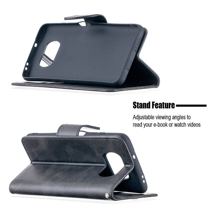 For Xiaomi Poco X3 Retro Lambskin Texture Pure Color Horizontal Flip PU Leather Case with Holder & Card Slots & Wallet & Lanyard