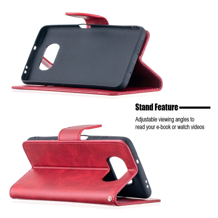 For Xiaomi Poco X3 Retro Lambskin Texture Pure Color Horizontal Flip PU Leather Case with Holder & Card Slots & Wallet & Lanyard
