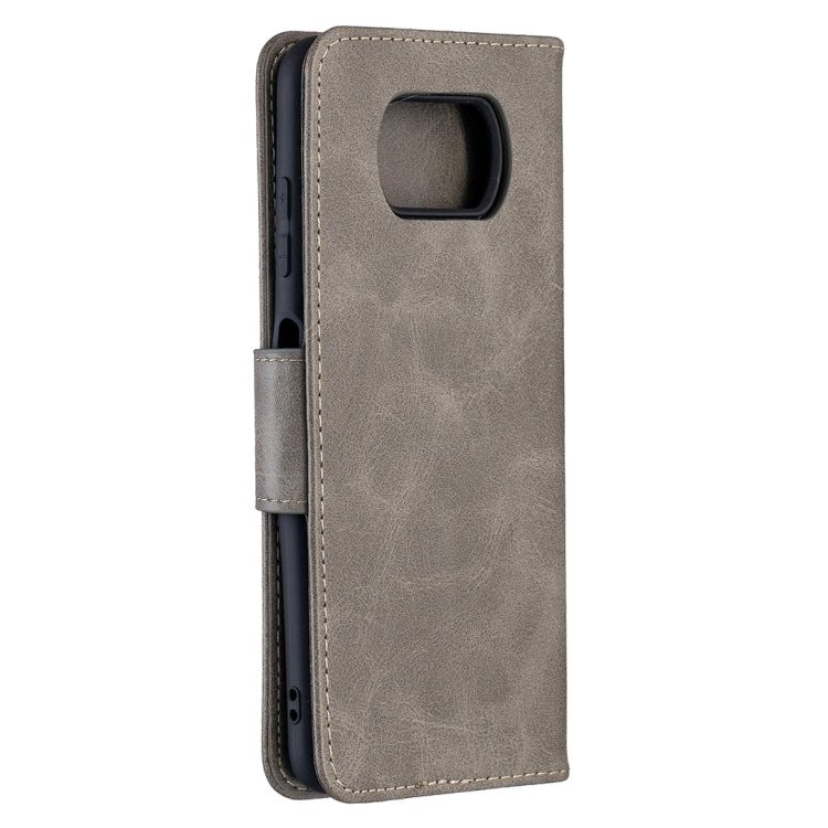 For Xiaomi Poco X3 Retro Lambskin Texture Pure Color Horizontal Flip PU Leather Case with Holder & Card Slots & Wallet & Lanyard