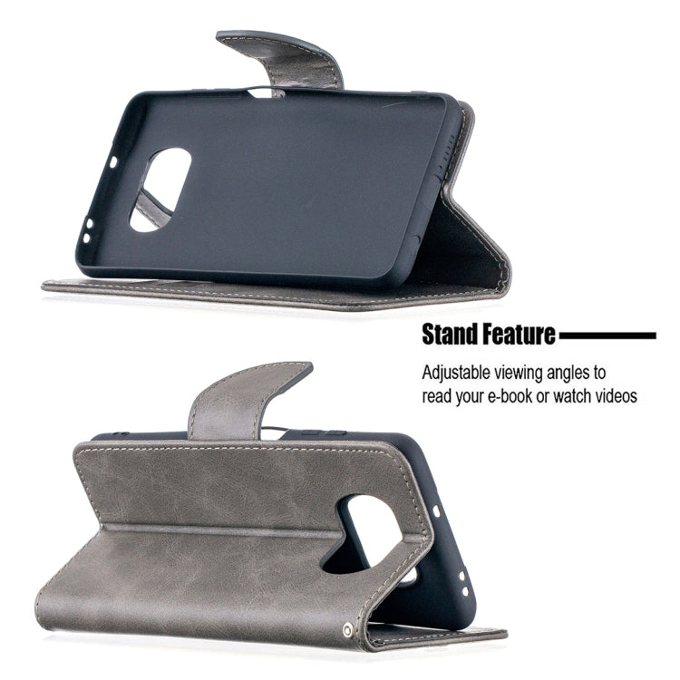 For Xiaomi Poco X3 Retro Lambskin Texture Pure Color Horizontal Flip PU Leather Case with Holder & Card Slots & Wallet & Lanyard