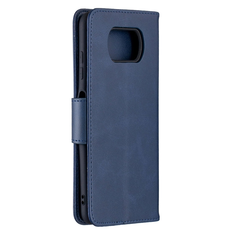 For Xiaomi Poco X3 Retro Lambskin Texture Pure Color Horizontal Flip PU Leather Case with Holder & Card Slots & Wallet & Lanyard
