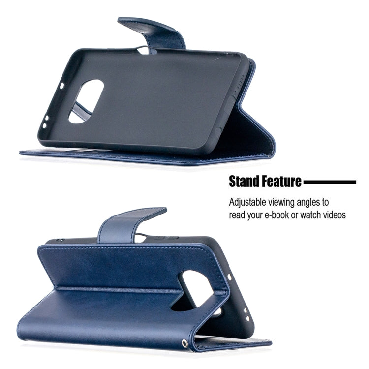 For Xiaomi Poco X3 Retro Lambskin Texture Pure Color Horizontal Flip PU Leather Case with Holder & Card Slots & Wallet & Lanyard