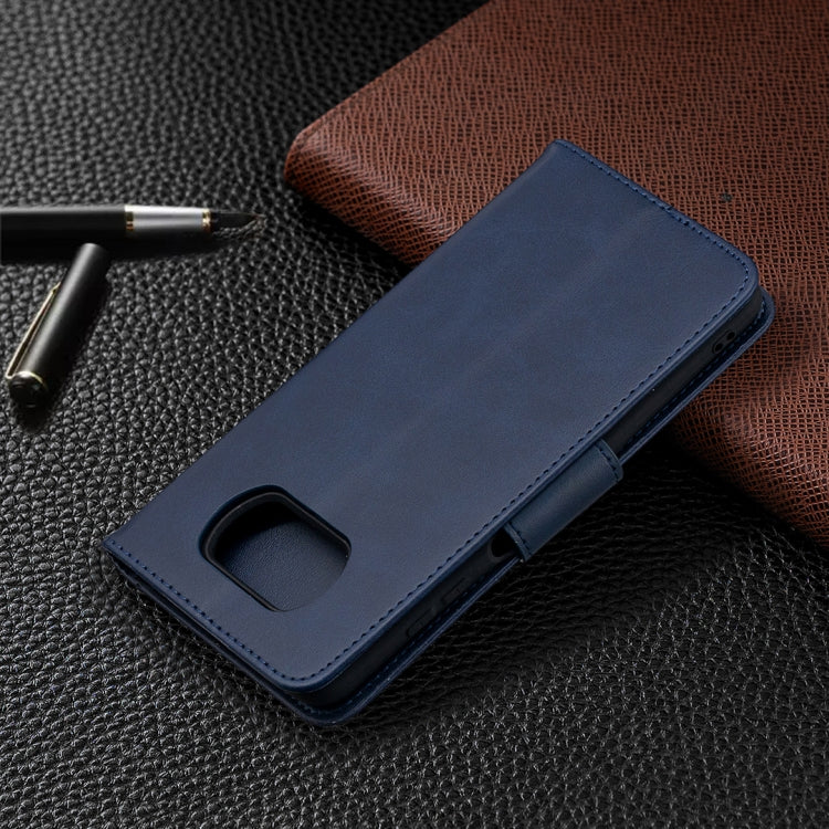 For Xiaomi Poco X3 Retro Lambskin Texture Pure Color Horizontal Flip PU Leather Case with Holder & Card Slots & Wallet & Lanyard