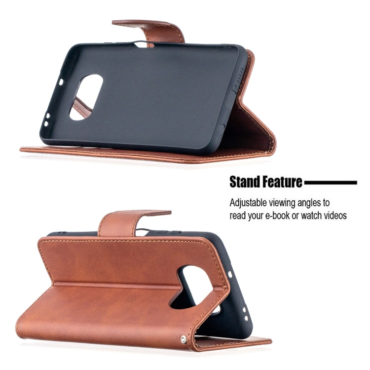 For Xiaomi Poco X3 Retro Lambskin Texture Pure Color Horizontal Flip PU Leather Case with Holder & Card Slots & Wallet & Lanyard