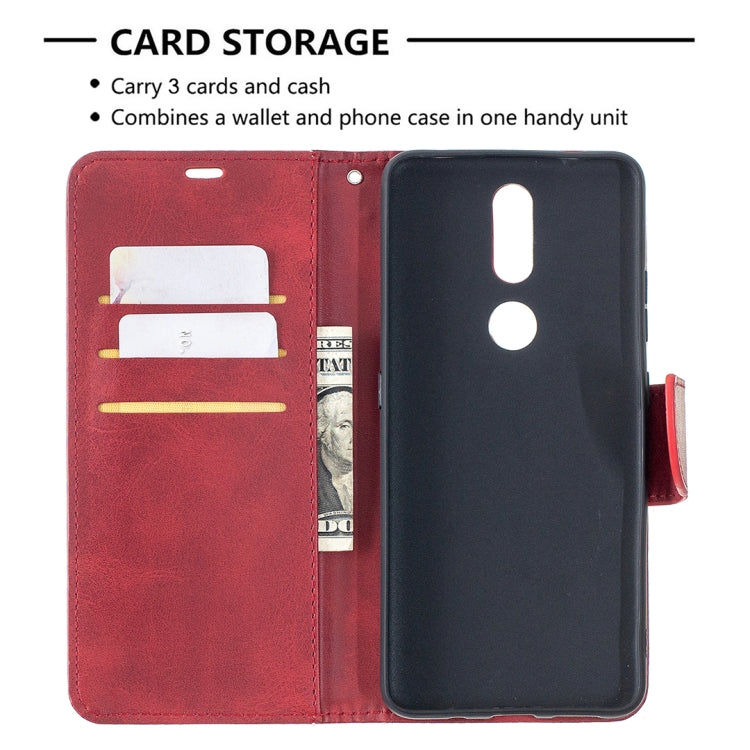 For Nokia 2.4 Retro Lambskin Texture Pure Color Horizontal Flip PU Leather Case with Holder & Card Slots & Wallet & Lanyard