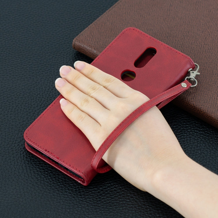 For Nokia 2.4 Retro Lambskin Texture Pure Color Horizontal Flip PU Leather Case with Holder & Card Slots & Wallet & Lanyard