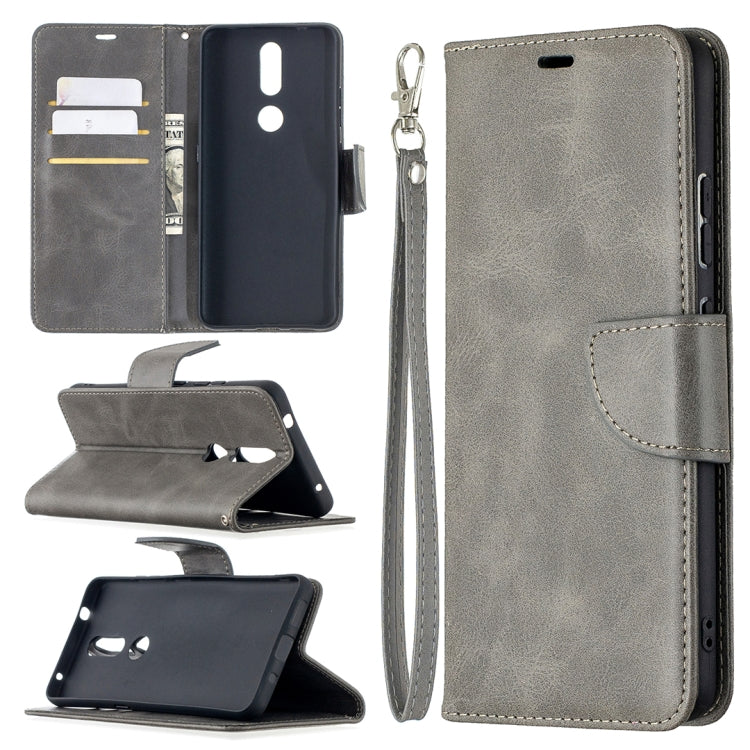 For Nokia 2.4 Retro Lambskin Texture Pure Color Horizontal Flip PU Leather Case with Holder & Card Slots & Wallet & Lanyard