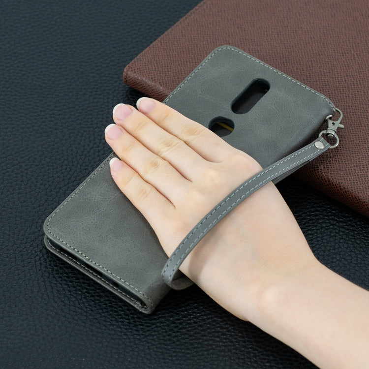 For Nokia 2.4 Retro Lambskin Texture Pure Color Horizontal Flip PU Leather Case with Holder & Card Slots & Wallet & Lanyard