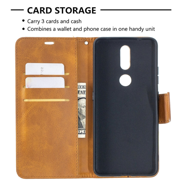 For Nokia 2.4 Retro Lambskin Texture Pure Color Horizontal Flip PU Leather Case with Holder & Card Slots & Wallet & Lanyard