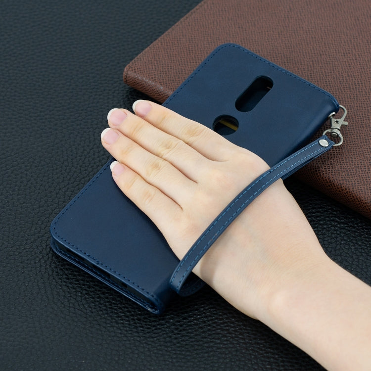 For Nokia 2.4 Retro Lambskin Texture Pure Color Horizontal Flip PU Leather Case with Holder & Card Slots & Wallet & Lanyard