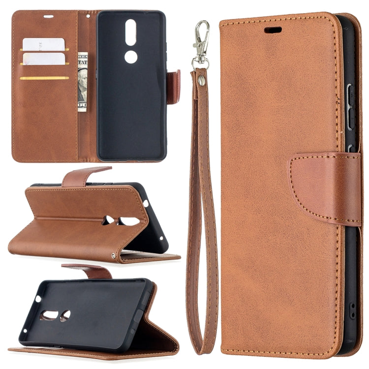 For Nokia 2.4 Retro Lambskin Texture Pure Color Horizontal Flip PU Leather Case with Holder & Card Slots & Wallet & Lanyard