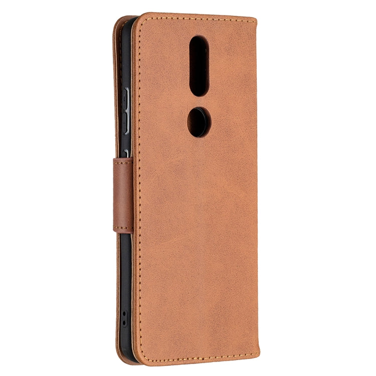 For Nokia 2.4 Retro Lambskin Texture Pure Color Horizontal Flip PU Leather Case with Holder & Card Slots & Wallet & Lanyard