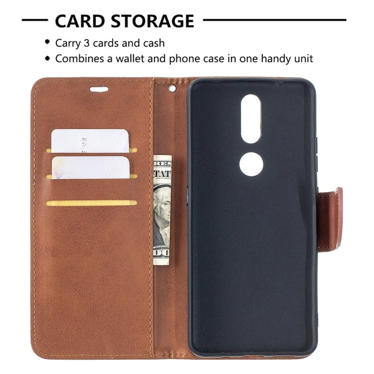 For Nokia 2.4 Retro Lambskin Texture Pure Color Horizontal Flip PU Leather Case with Holder & Card Slots & Wallet & Lanyard
