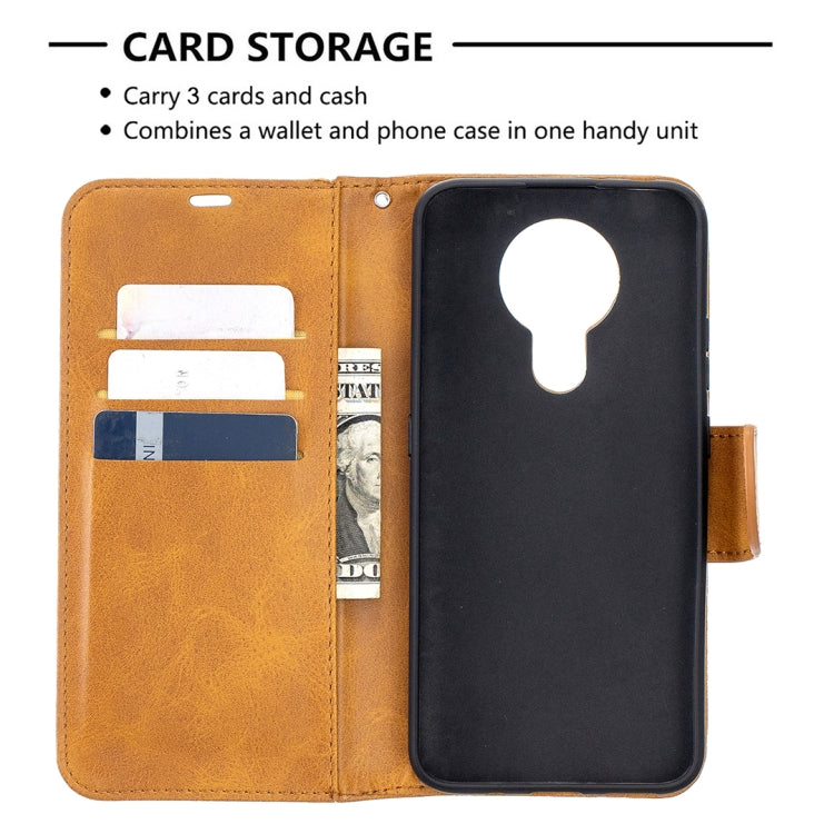 For Nokia 3.4 Retro Lambskin Texture Pure Color Horizontal Flip PU Leather Case with Holder & Card Slots & Wallet & Lanyard