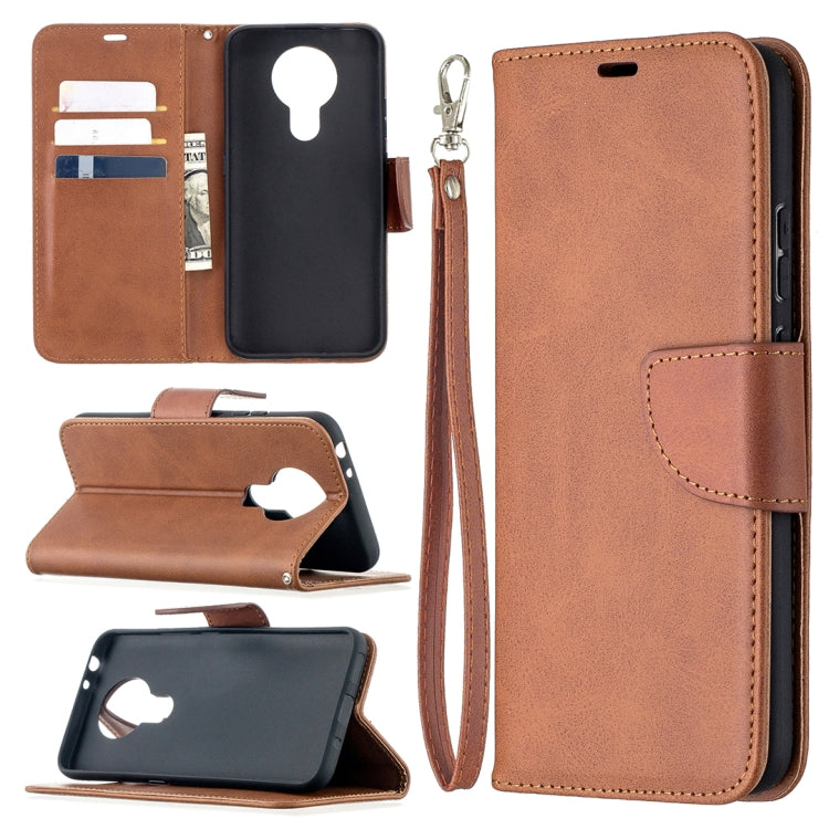 For Nokia 3.4 Retro Lambskin Texture Pure Color Horizontal Flip PU Leather Case with Holder & Card Slots & Wallet & Lanyard
