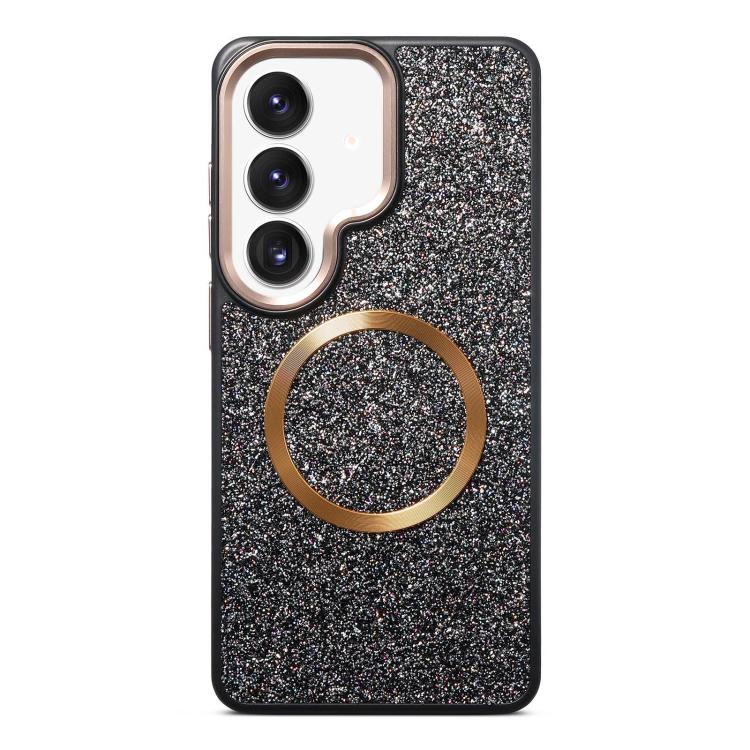 For Galaxy S24 5G Glitter Airbag Shockproof Magnetic Phone Case