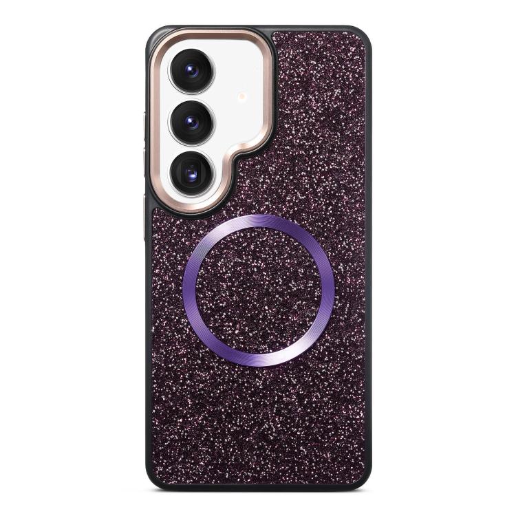 For Galaxy S24 5G Glitter Airbag Shockproof Magnetic Phone Case