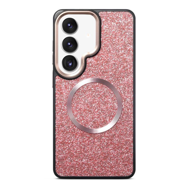 For Galaxy S24 5G Glitter Airbag Shockproof Magnetic Phone Case