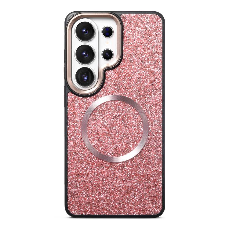 For Galaxy S26 Ultra 5G Glitter Airbag Shockproof Magnetic Phone Case