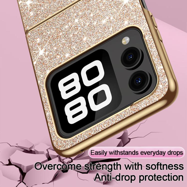 For Huawei nova Flip Electroplate Glittery Shockproof Phone Case