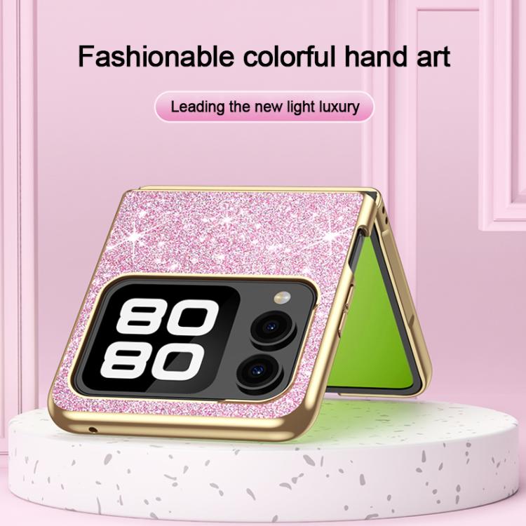 For Huawei nova Flip Electroplate Glittery Shockproof Phone Case